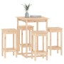 5-teiliges Bar-Set aus massivem Kiefernholz von vidaXL, Möbelsets für Küchen und Esszimmer - Ref: Foro24-3124737, Preis: 279,...