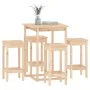 5-teiliges Bar-Set aus massivem Kiefernholz von vidaXL, Möbelsets für Küchen und Esszimmer - Ref: Foro24-3124737, Preis: 274,...