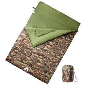 Double sleeping bag and pillows camping adults 3-4 seasons by vidaXL, Sleeping bag - Ref: Foro24-94449, Price: 63,36 €, Disco...