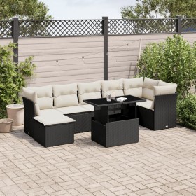 8-piece garden sofa set and black synthetic rattan cushions by vidaXL, Garden sets - Ref: Foro24-3266746, Price: 465,77 €, Di...