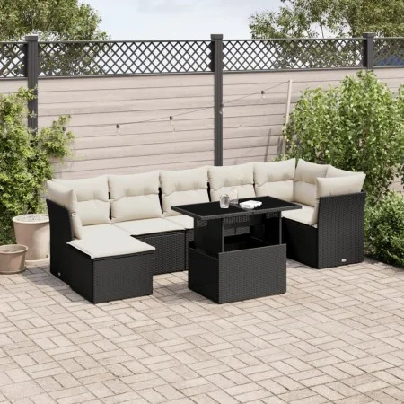 8-piece garden sofa set and black synthetic rattan cushions by vidaXL, Garden sets - Ref: Foro24-3266746, Price: 508,76 €, Di...