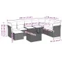 8-piece garden sofa set and black synthetic rattan cushions by vidaXL, Garden sets - Ref: Foro24-3266786, Price: 558,32 €, Di...