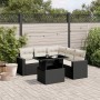 6-piece garden sofa set and black synthetic rattan cushions by vidaXL, Garden sets - Ref: Foro24-3267266, Price: 403,44 €, Di...