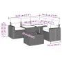 Set de sofás de jardín 6 piezas y cojines ratán sintético negro de vidaXL, Conjuntos de jardín - Ref: Foro24-3267266, Precio:...
