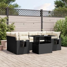 7-piece garden sofa set with black synthetic rattan cushions by vidaXL, Garden sets - Ref: Foro24-3267756, Price: 466,16 €, D...