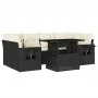 7-piece garden sofa set with black synthetic rattan cushions by vidaXL, Garden sets - Ref: Foro24-3267756, Price: 493,17 €, D...