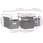 7-piece garden sofa set with black synthetic rattan cushions by vidaXL, Garden sets - Ref: Foro24-3267756, Price: 493,17 €, D...