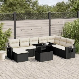 8-piece garden sofa set and black synthetic rattan cushions by vidaXL, Garden sets - Ref: Foro24-3268066, Price: 513,22 €, Di...