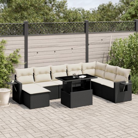 8-piece garden sofa set and black synthetic rattan cushions by vidaXL, Garden sets - Ref: Foro24-3268066, Price: 479,81 €, Di...
