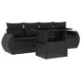5-teiliges Gartenmöbel-Set und schwarze synthetische Rattankissen von vidaXL, Gartensets - Ref: Foro24-3268355, Preis: 386,20...