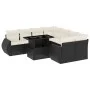 8-teiliges Gartensofa-Set und schwarze synthetische Rattankissen von vidaXL, Gartensets - Ref: Foro24-3268426, Preis: 609,15 ...