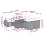 8-piece garden sofa set and black synthetic rattan cushions by vidaXL, Garden sets - Ref: Foro24-3268426, Price: 557,57 €, Di...