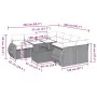 8-teiliges Gartensofa-Set und schwarze synthetische Rattankissen von vidaXL, Gartensets - Ref: Foro24-3268426, Preis: 609,15 ...