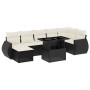 8-teiliges Gartensofa-Set und schwarze synthetische Rattankissen von vidaXL, Gartensets - Ref: Foro24-3268686, Preis: 487,71 ...