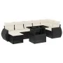 8-teiliges Gartensofa-Set und schwarze synthetische Rattankissen von vidaXL, Gartensets - Ref: Foro24-3268686, Preis: 532,53 ...