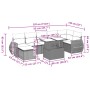 8-teiliges Gartensofa-Set und schwarze synthetische Rattankissen von vidaXL, Gartensets - Ref: Foro24-3268686, Preis: 487,71 ...