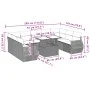Gartensofa-Set 10-teilig mit schwarzen synthetischen Rattankissen von vidaXL, Gartensets - Ref: Foro24-3268736, Preis: 709,14...