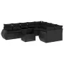 Garden sofa set 10 pieces with black synthetic rattan cushions by vidaXL, Garden sets - Ref: Foro24-3268755, Price: 760,46 €,...