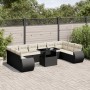 11-piece garden sofa set and black synthetic rattan cushions by vidaXL, Garden sets - Ref: Foro24-3268776, Price: 711,17 €, D...
