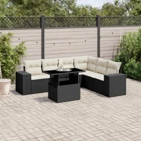 7-piece garden sofa set with black synthetic rattan cushions by vidaXL, Garden sets - Ref: Foro24-3269186, Price: 493,58 €, D...