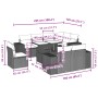 8-teiliges Gartensofa-Set und schwarze synthetische Rattankissen von vidaXL, Gartensets - Ref: Foro24-3269296, Preis: 597,20 ...