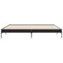 Engineered wood and black metal bed frame 200x200cm by vidaXL, Beds and slatted bases - Ref: Foro24-844996, Price: 98,82 €, D...