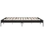 Engineered wood and black metal bed frame 200x200cm by vidaXL, Beds and slatted bases - Ref: Foro24-844996, Price: 98,82 €, D...