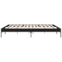 Estructura de cama madera de ingeniería y metal negro 200x200cm de vidaXL, Camas y somieres - Ref: Foro24-844996, Precio: 99,...