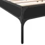 Engineered wood and black metal bed frame 200x200cm by vidaXL, Beds and slatted bases - Ref: Foro24-844996, Price: 98,82 €, D...