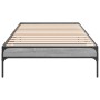 Sonoma-graues Metall-Holzwerkstoff-Bettgestell, 100 x 200 cm von vidaXL, Betten und Lattenroste - Ref: Foro24-845029, Preis: ...
