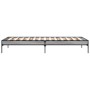 Sonoma-graues Metall-Holzwerkstoff-Bettgestell, 100 x 200 cm von vidaXL, Betten und Lattenroste - Ref: Foro24-845029, Preis: ...