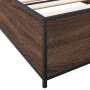 Estructura cama madera ingeniería metal marrón roble 100x200 cm de vidaXL, Camas y somieres - Ref: Foro24-845110, Precio: 73,...