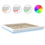 White engineered wood bed frame with LED 180x200 cm by vidaXL, Beds and slatted bases - Ref: Foro24-3281077, Price: 198,03 €,...