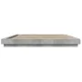 Bed frame with LED lights concrete gray wood 180x200 cm by vidaXL, Beds and slatted bases - Ref: Foro24-3281080, Price: 199,6...