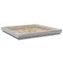 Sonoma gray wood bed frame with LED lights 180x200 cm by vidaXL, Beds and slatted bases - Ref: Foro24-3281082, Price: 197,10 ...
