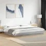 Sonoma gray wood bed frame with LED lights 180x200 cm by vidaXL, Beds and slatted bases - Ref: Foro24-3281082, Price: 197,10 ...