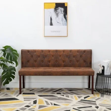 Kunstleder-Sofa in Braun, 148,5 cm von vidaXL, Bänke für Hallen und Lager - Ref: Foro24-288571, Preis: 272,01 €, Rabatt: %