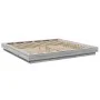 Sonoma gray wood bed frame with LED lights 180x200 cm by vidaXL, Beds and slatted bases - Ref: Foro24-3281082, Price: 197,10 ...
