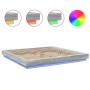 Sonoma gray wood bed frame with LED lights 180x200 cm by vidaXL, Beds and slatted bases - Ref: Foro24-3281082, Price: 199,52 ...