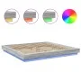 Sonoma gray wood bed frame with LED lights 180x200 cm by vidaXL, Beds and slatted bases - Ref: Foro24-3281082, Price: 197,10 ...