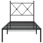 Estructura de cama con cabecero metal negro 80x200 cm | Foro24.es | Tu tienda online para hogar, jardín y más Foro24.es