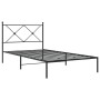 Bed frame with black metal headboard 107x203 cm by vidaXL, Beds and slatted bases - Ref: Foro24-376498, Price: 79,01 €, Disco...