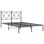 Bettgestell mit schwarzem Metallkopfteil 120x200 cm von vidaXL, Betten und Lattenroste - Ref: Foro24-376500, Preis: 90,48 €, ...