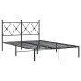 Bettgestell mit schwarzem Metallkopfteil 120x200 cm von vidaXL, Betten und Lattenroste - Ref: Foro24-376500, Preis: 89,32 €, ...