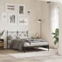 Bed frame with black metal headboard 120x200 cm by vidaXL, Beds and slatted bases - Ref: Foro24-376500, Price: 89,32 €, Disco...