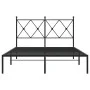 Bettgestell mit schwarzem Metallkopfteil 120x200 cm von vidaXL, Betten und Lattenroste - Ref: Foro24-376500, Preis: 89,32 €, ...
