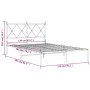 Bettgestell mit schwarzem Metallkopfteil 120x200 cm von vidaXL, Betten und Lattenroste - Ref: Foro24-376500, Preis: 89,32 €, ...