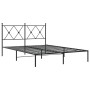 Bettgestell mit schwarzem Metallkopfteil 140x190 cm von vidaXL, Betten und Lattenroste - Ref: Foro24-376502, Preis: 111,70 €,...