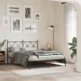 Estructura de cama con cabecero metal negro 140x190 cm de vidaXL, Camas y somieres - Ref: Foro24-376502, Precio: 109,90 €, De...