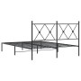 Bettgestell mit schwarzem Metallkopfteil 140x190 cm von vidaXL, Betten und Lattenroste - Ref: Foro24-376502, Preis: 111,70 €,...